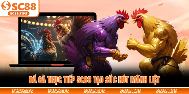 Đá gà trực tiếp SC88 tạo sức hút mãnh liệt